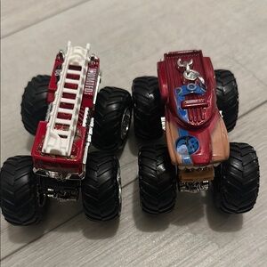 Monster Truck Toy Set - Red and Tan